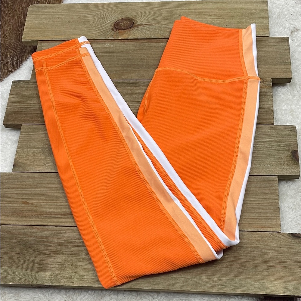 Wilo the Label Orange Side Stripe Leggings